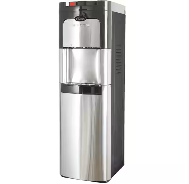 Bottleless water cooler in a commercial office breakroom