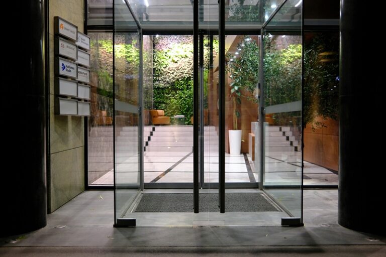 Office entrance door.