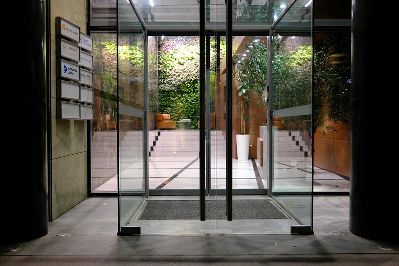 Office entrance door.